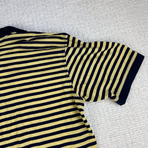 VINTAGE Masters Collection Golf Polo Shirt Mens M Yellow Striped Casual Adult - Picture 16 of 16